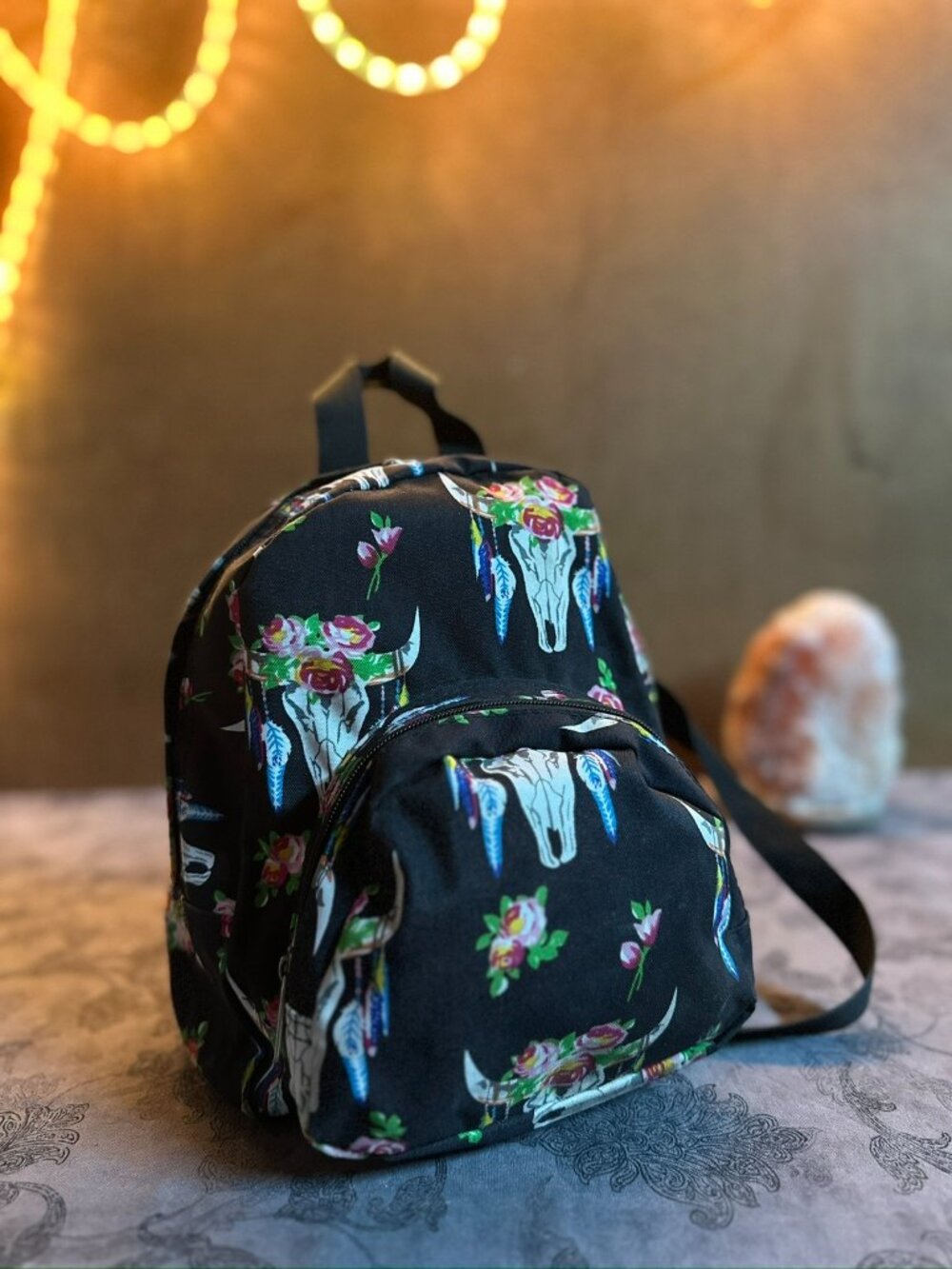 Western Steer Skull Mini Backpack